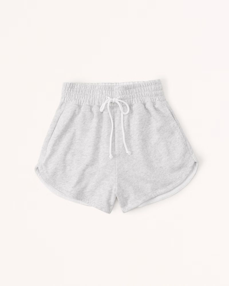 Women's Dolphin-Hem Fleece Shorts | Women's Bottoms | Abercrombie.com | Abercrombie & Fitch (US)