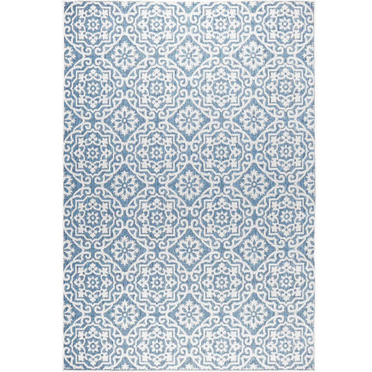 1'9" x 2'11" Country Danica Indoor/Outdoor Rug Blue/Gray - Nicole Miller | Target