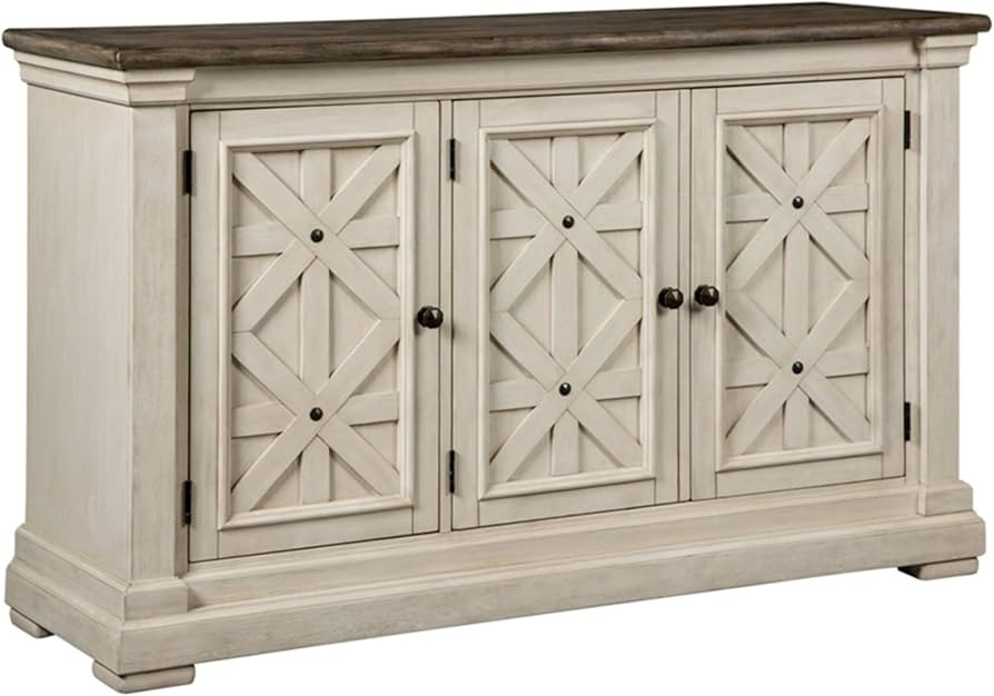 Signature Design by Ashley Bolanburg French Country Dining Room Server, Two-tone White & Brown | Amazon (US)