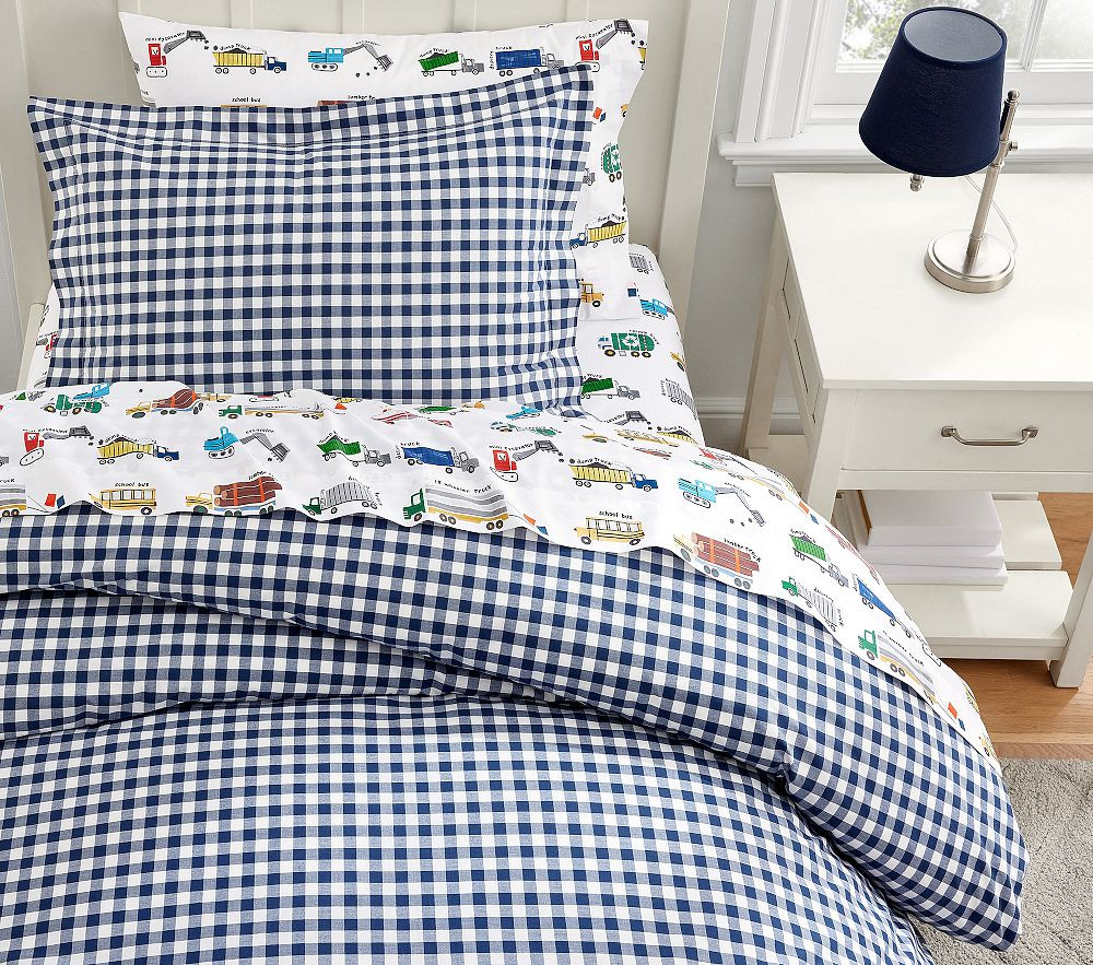 Check Organic Standard Sham | Pottery Barn Kids