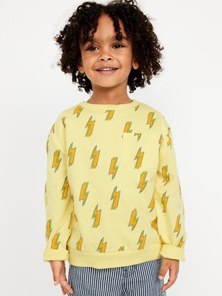 Printed Oversized French Terry Pocket Sweatshirt for Toddler Boys | Old Navy (US)