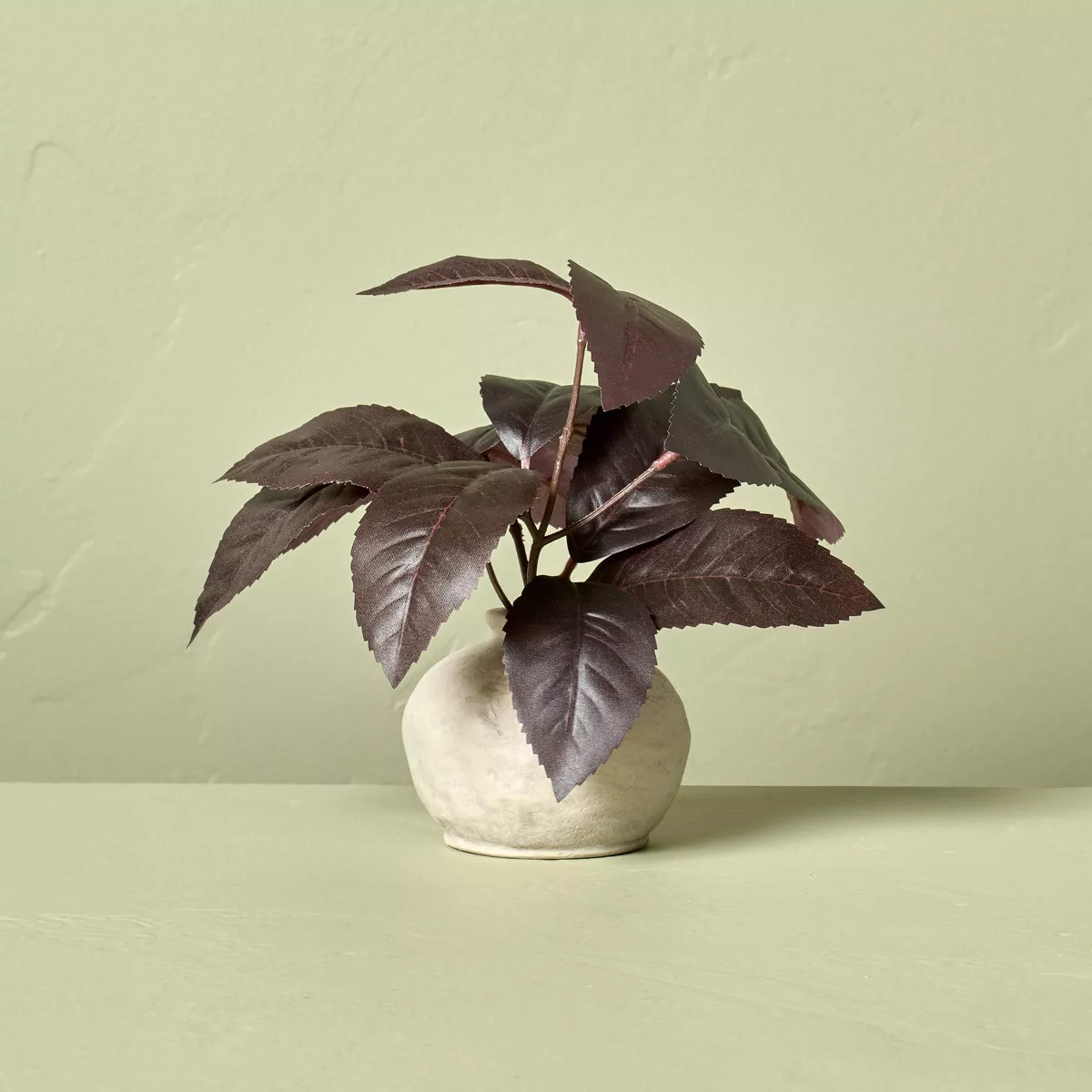 6.5" Black Plum Leaf Artificial Fall Arrangement - Hearth & Hand™ with Magnolia | Target