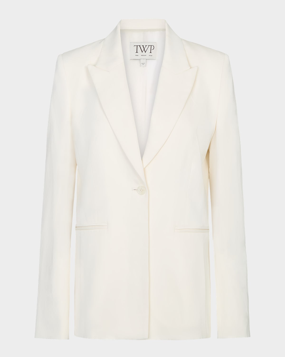 Her Fit Blazer in Coated Viscose Linen | Neiman Marcus
