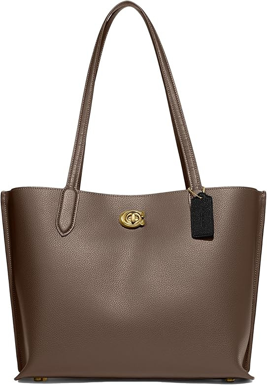 Coach Polished Pebble Leather Willow Tote, Dark Stone | Amazon (US)