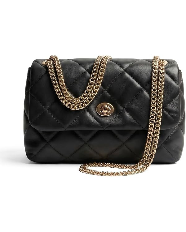 Apryl Quilted Crossbody Bags for Women - Shoulder Bag with Chain Purse Strap - Small Trendy Soft ... | Amazon (US)