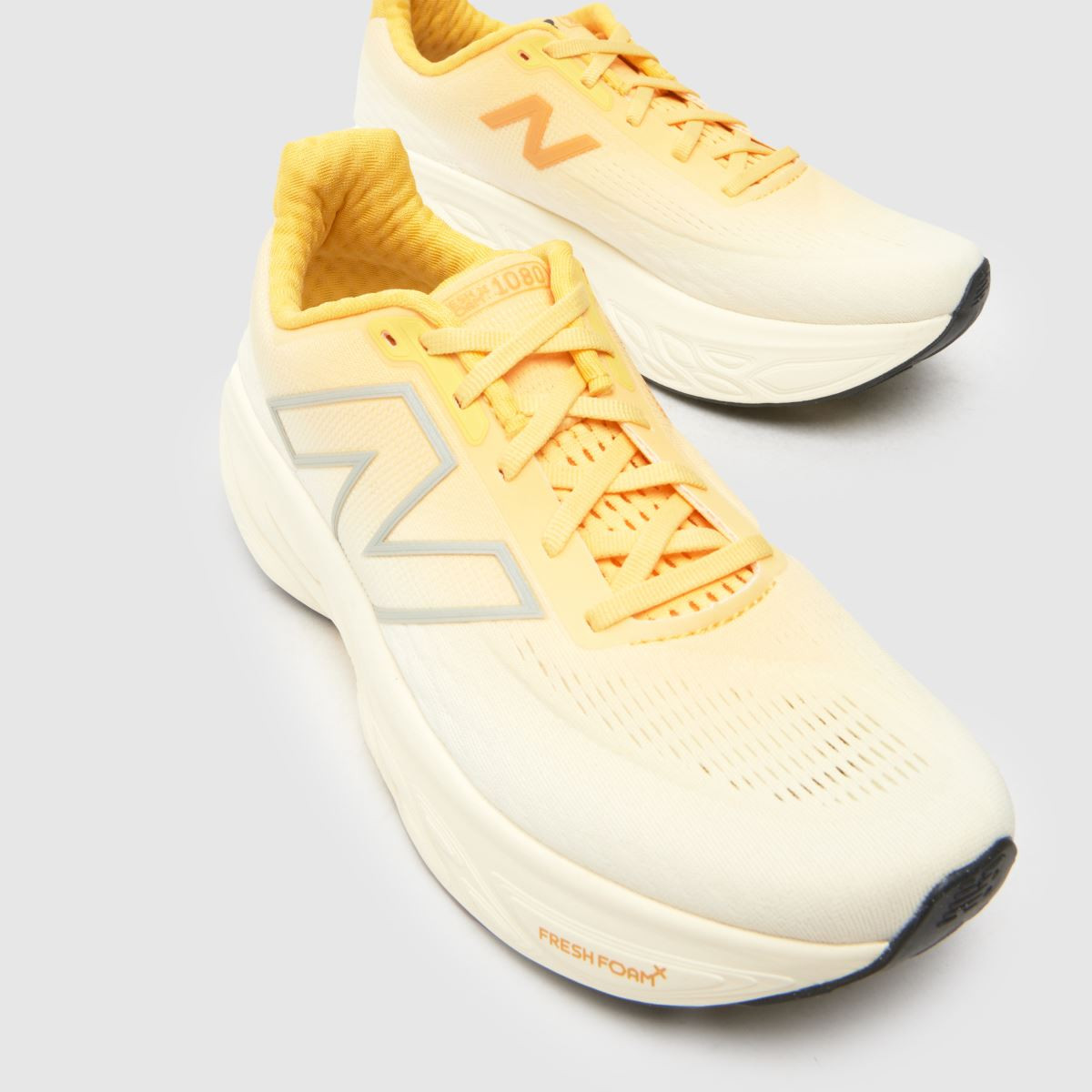 Womens White & Yellow New Balance Fresh Foam X 1080 V14 Trainers | schuh | Schuh