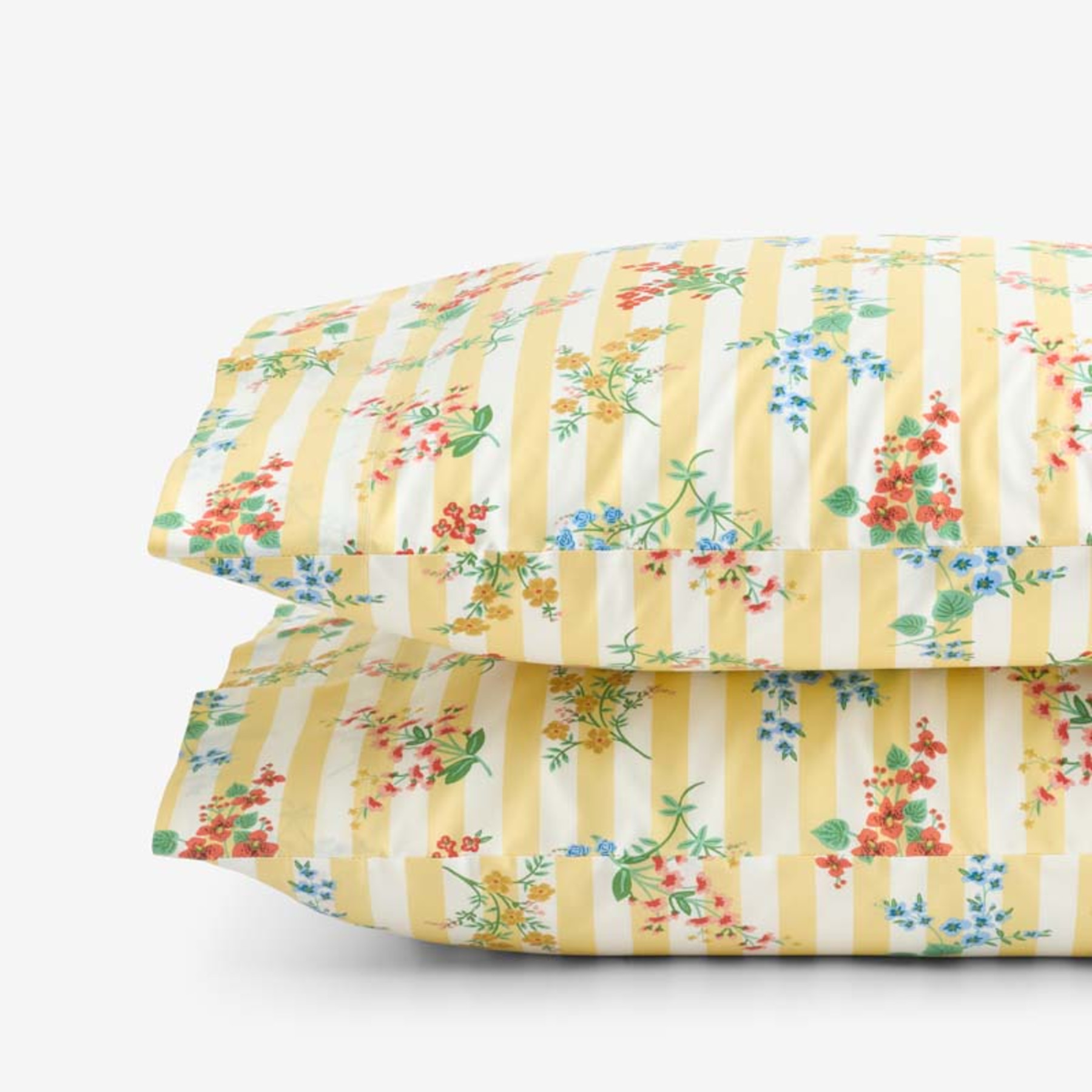 Amelia Classic Cool Cotton Percale Pillowcase Set - Buttercup, Standard | The Company Store