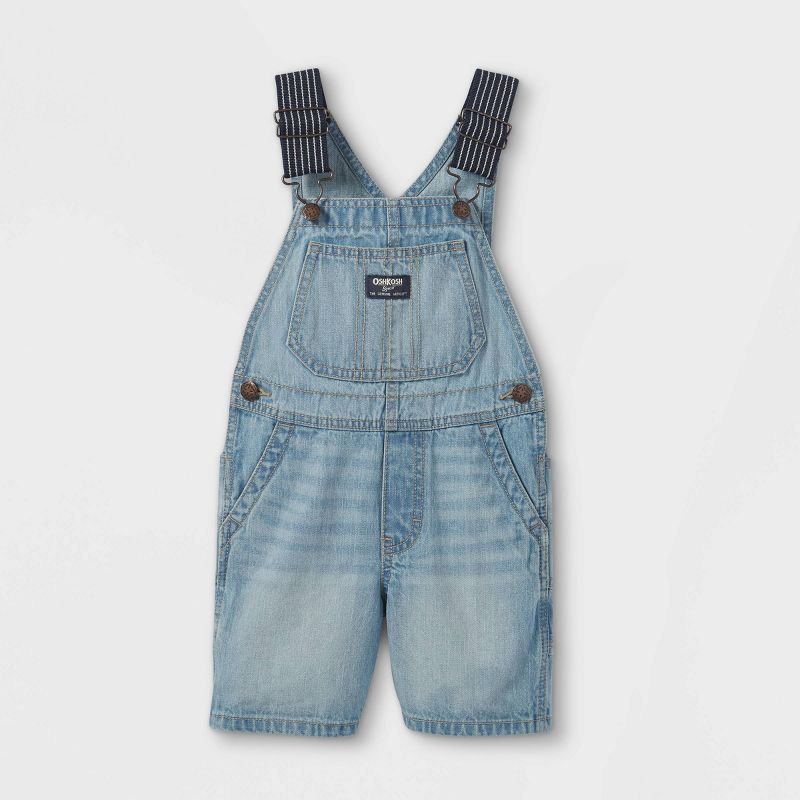 OshKosh B'gosh Toddler Boys' Denim Shortalls - Blue | Target