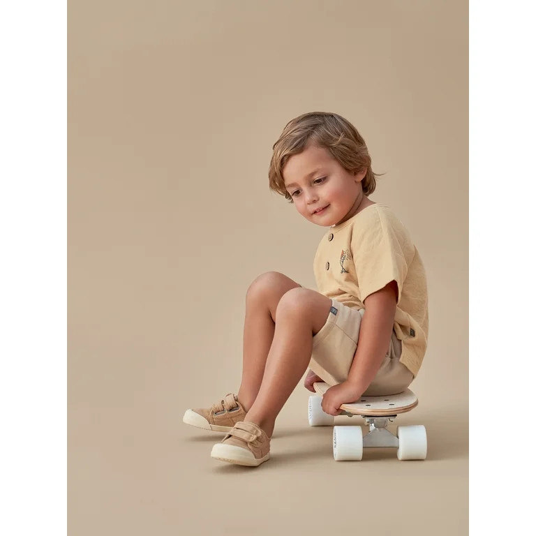 Modern Moments by Gerber Toddler Boy Organic Short Sleeve Henley T-Shirt, Sizes 12M-5T | Walmart (US)