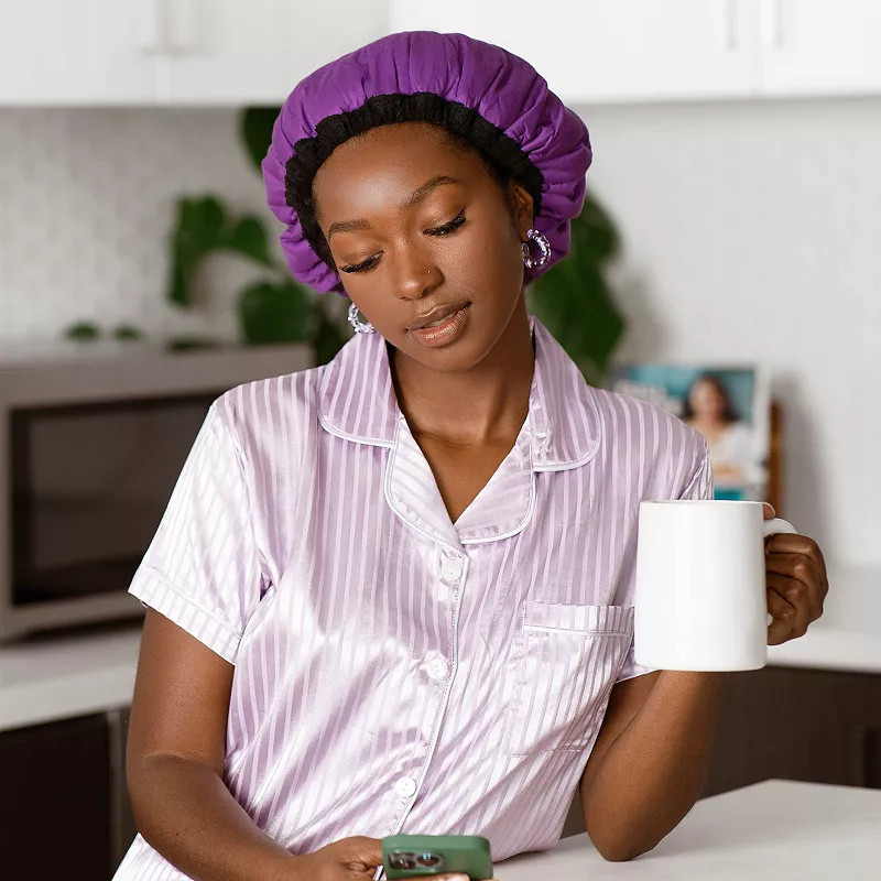 Glow by Daye Deep Conditioning Heat Cap, Purple | Kohl's