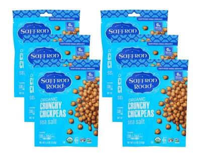 Saffron Road Sea Salt Crunchy Chickpeas - Case of 6/5.4 oz | Target