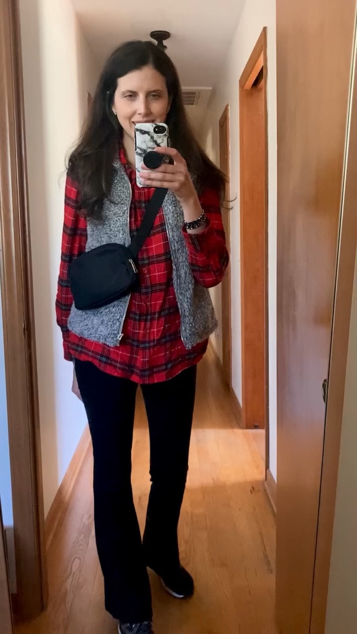 Casual holiday outfit perfect for running errands or traveling. 🎁

Holiday outfit, casual outfit, Christmas outfit, plaid shirt, red plaid shirt, flare leggings 

#LTKSeasonal #LTKGiftGuide #LTKHoliday