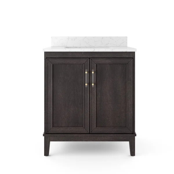 Sianni 30" Single Bathroom Vanity with Quartz Top | Wayfair North America