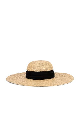 Hat Attack Avalon Sunhat in Natural & Black from Revolve.com | Revolve Clothing (Global)