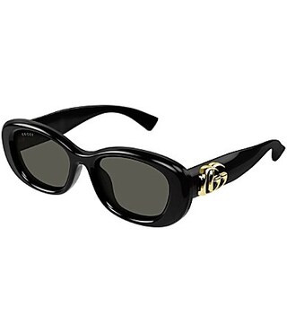 Gucci Women's GG Bag 53mm Oval Sunglasses - Shiny Black | Dillard's