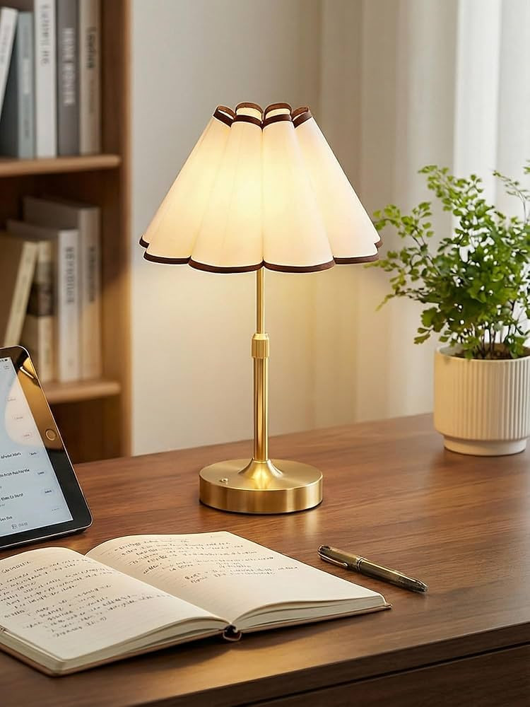 Flower Table Lamp, Cordless & Rechargeable with 5200mAh Battery, 3-Color Temperature Touch Contro... | Amazon (US)
