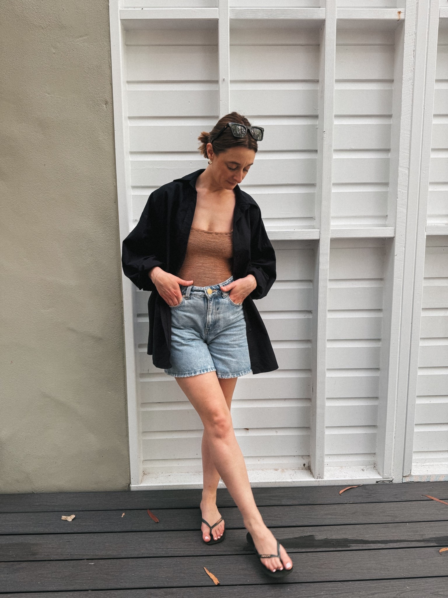 Holiday Looks 
Shorts - Ceres Life. Old. Wearing a size 8 
One piece - Hunza G One size 
Shirt - Dissh. Wearing a size 8. Very oversized, could size down 1/2 sizes. 
Shoes - Havianas - tts 

#LTKaustralia #LTKFashionMonth #LTKspring