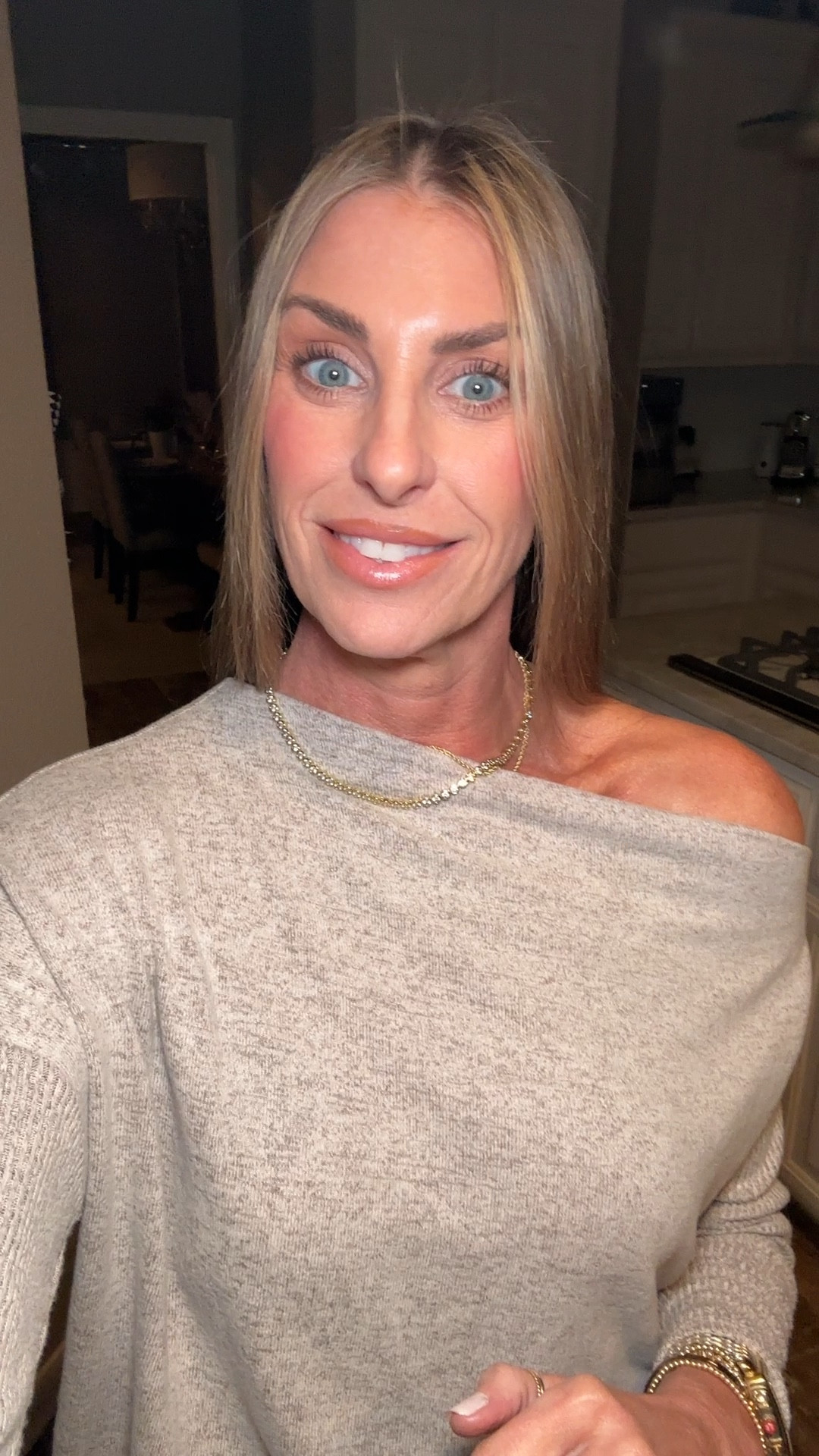 Great off-the-shoulder lightweight sweater. I’m in XS 

#LTKootd #LTKSaleAlert #LTKOver40