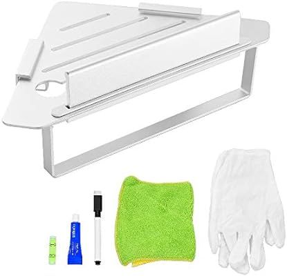 FORIOUS Bathroom Shower Corner Shelf Combine with Squeegee, Towel Ring and Robe Hooks, Kitchen an... | Amazon (US)
