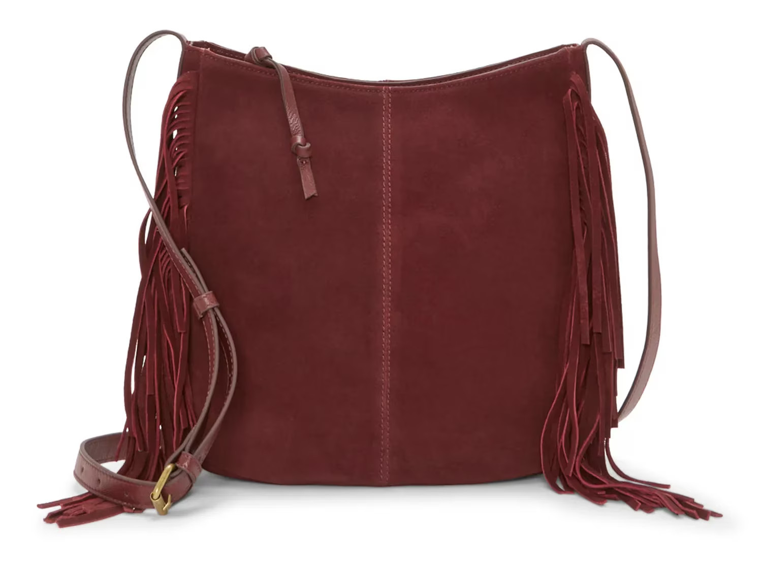 Lucky Brand Nyra Suede Crossbody Bag | Women's | Burgundy | Size Not Applicable | Handbags | DSW