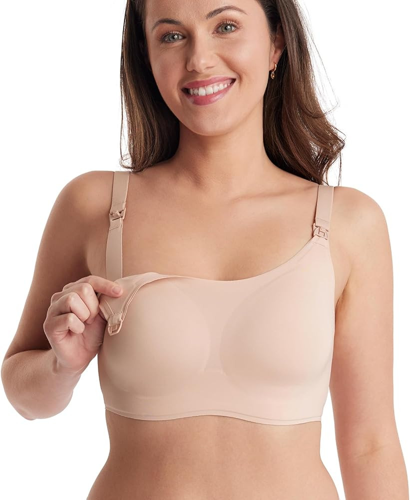 Momcozy Nursing Bras for Breastfeeding, Comfort Support Seamless Maternity Bra, Pregnancy Sleep Bralette, Full-Coverage | Amazon (US)