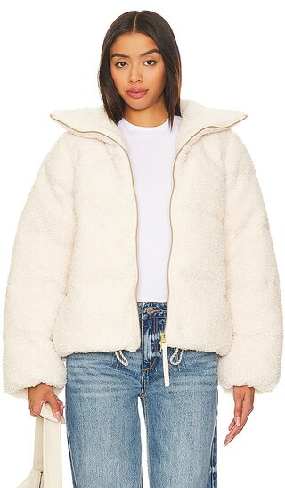 Wilkins Sherpa Puffer Jacket in Sandshell | Revolve Clothing (Global)