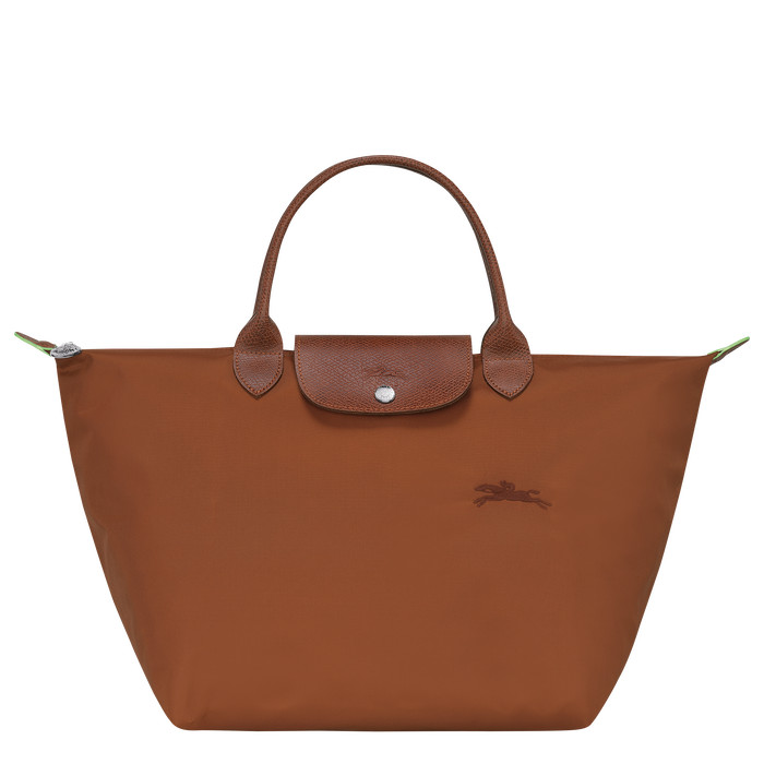 Handbag M Le Pliage Green Cognac (L1623919504) | Longchamp US | Longchamp