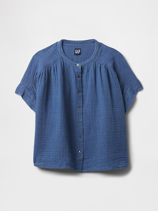 Crinkle Gauze Denim Shirt | Gap (US)
