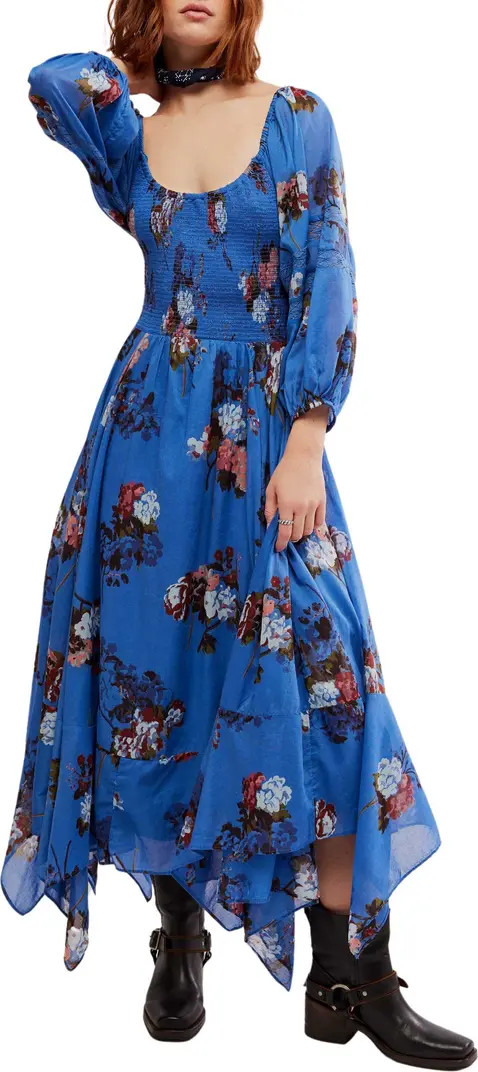 Free People Morning Glory Floral Smocked Long Sleeve Maxi Dress | Nordstromrack | Nordstrom Rack