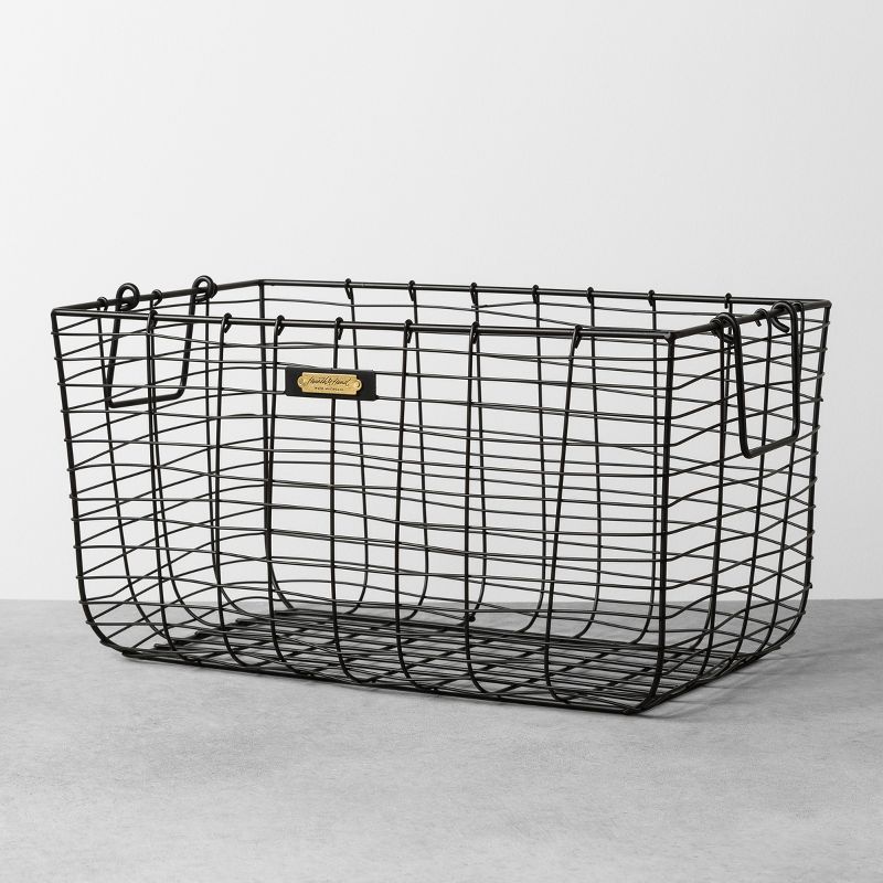 Wire Storage Basket Black - Hearth & Hand™ with Magnolia | Target