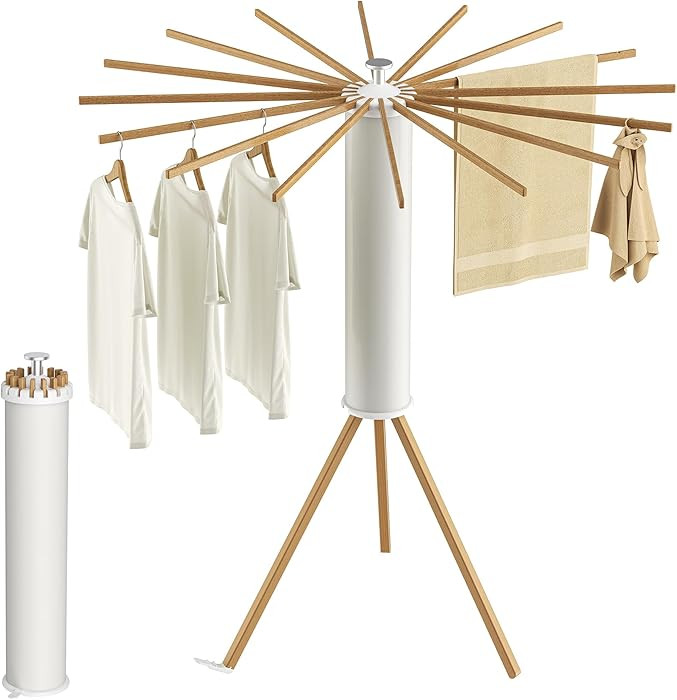 SUNOUTLY Tripod Clothes Drying Rack, Garment Rack Portable and Foldable Space Saving Laundry Dryi... | Amazon (US)