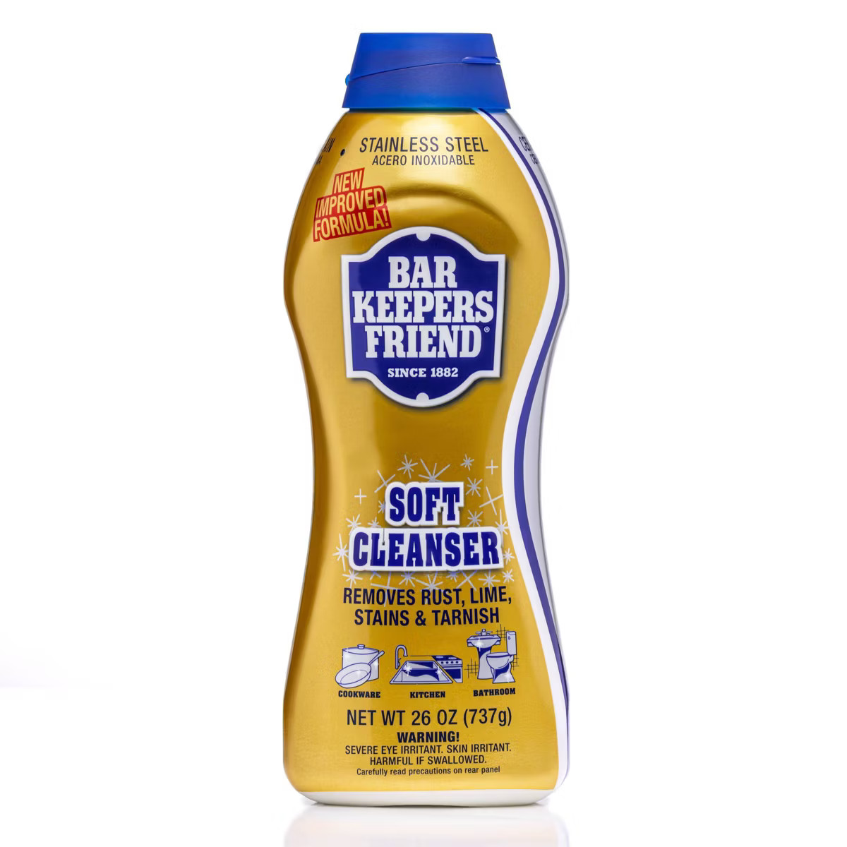 Bar Keepers Friend Non Bleach Soft Cleanser, Multipurpose Household Cleanser & Polish for Kitchen... | Target