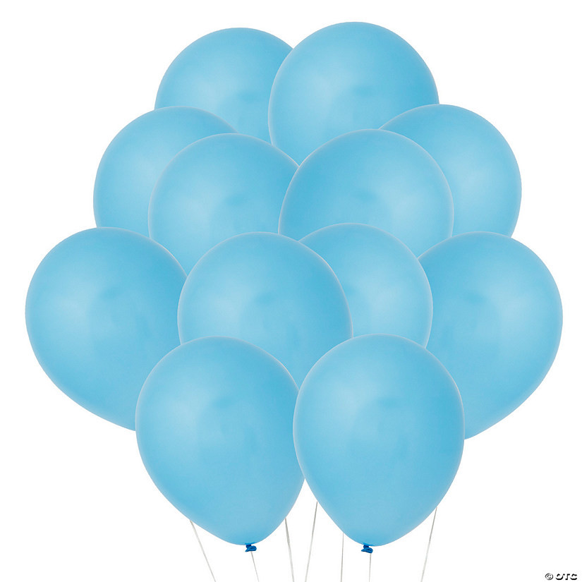 11" Light Blue Latex Balloons - 24 Pc. | Oriental Trading Company