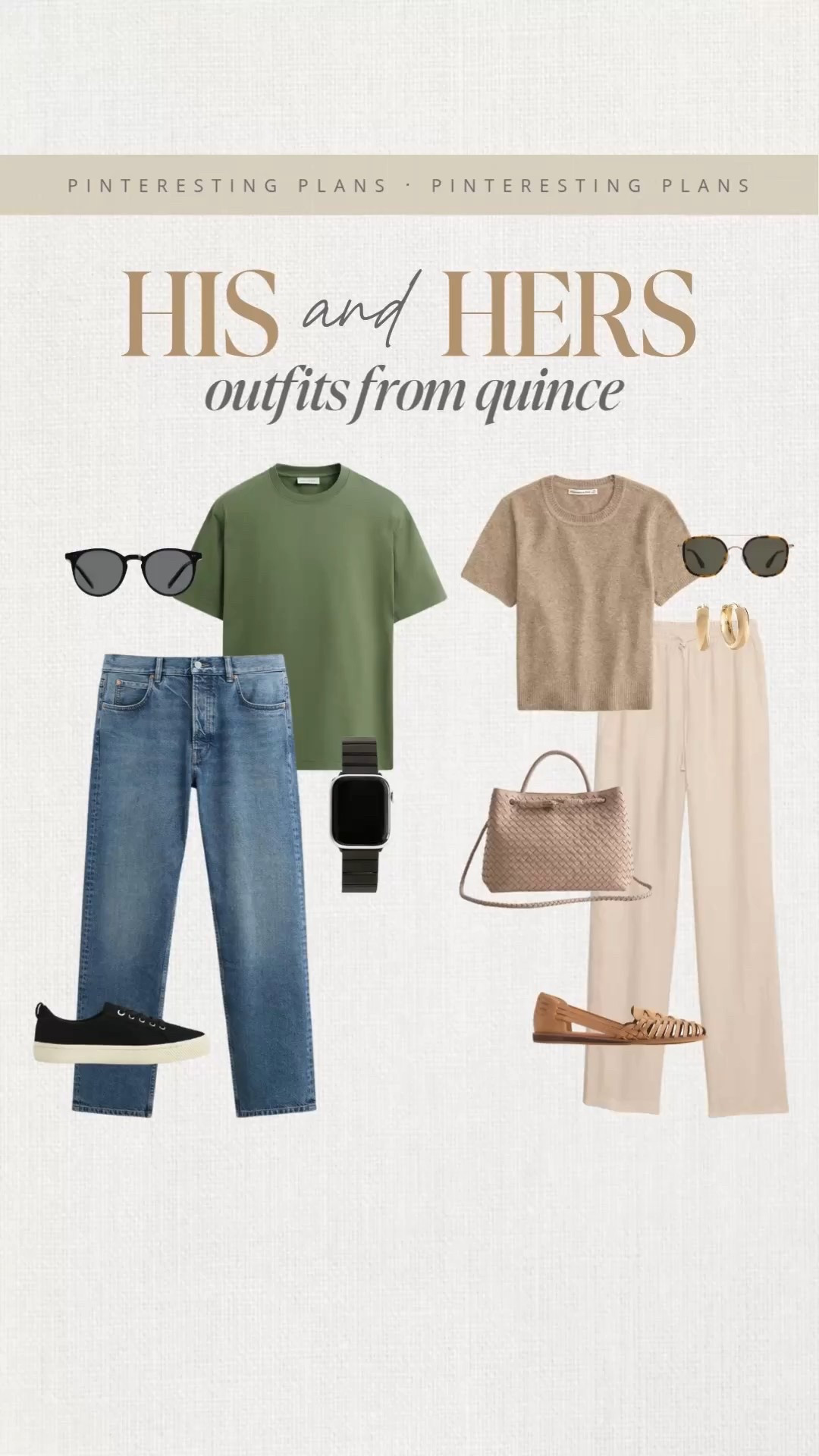His and hers outfits from Quince 🙌🏻🙌🏻 Summer date night, summer style, denim, jeans, men's feminine, loafers, slacks, blouse, purse, sunglasses, summer style, summer fashion 

#LTKSeasonal #LTKMens #LTKStyleTip