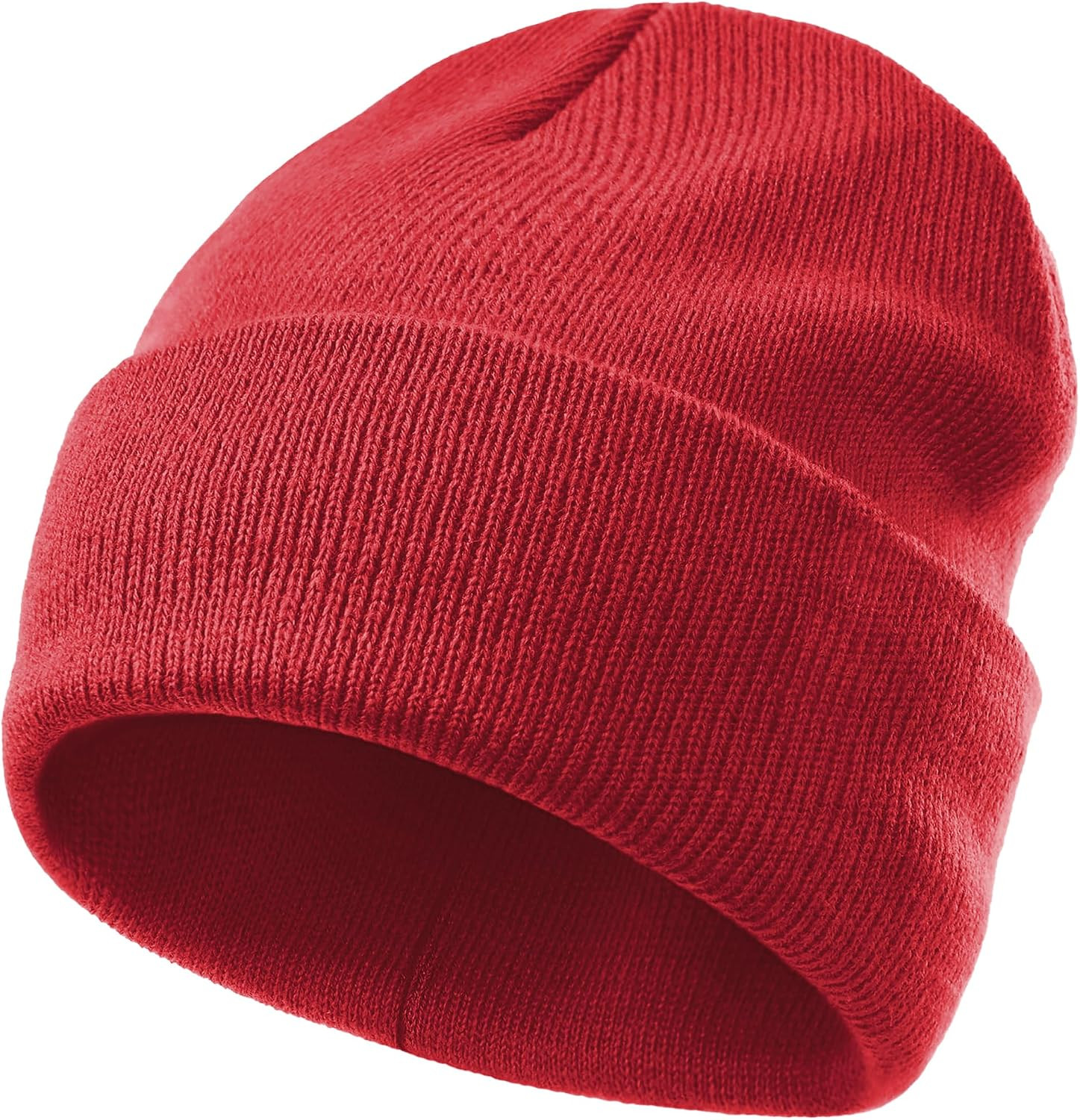 vidsel 100% Cotton Toddler Beanie Hats for Baby Kids Winter Knit Cuffed Cap | Amazon (US)