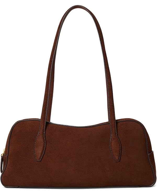 Madewell Suede E/W Satchel Shoulder Bag, Soft Mahogany | Amazon (US)