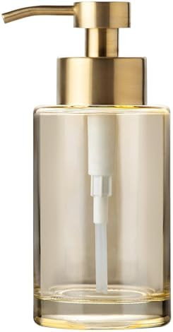 Enra Thick Glass Soap Dispenser with Stainless Steel Pump,12oz Gold Bathroom Hand Liquid Soap Dis... | Amazon (US)