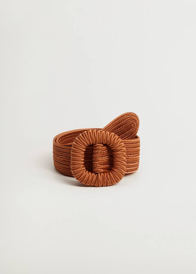Textured square buckle belt | MANGO (UK)