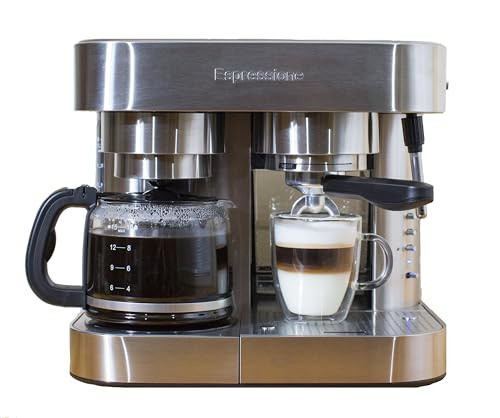 Espressione Combination Stainless Steel Espresso + Coffee Maker, 10 cups | Amazon (US)