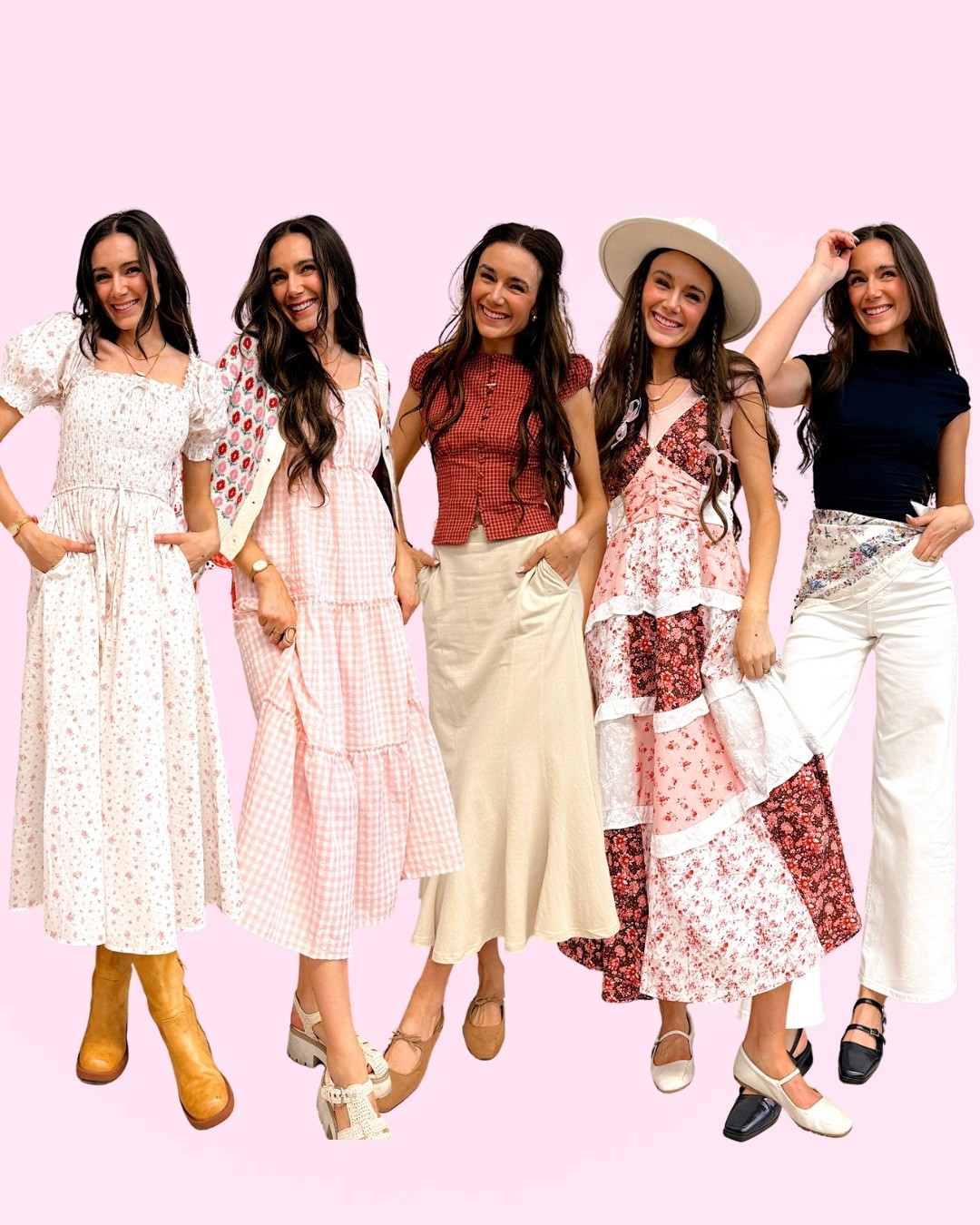 Teacher outfits of the week!💕

Wednesdays skirt and Fridays top (OGL) discount code: Alyssa18
Wednesdays top (Cider) discount code: TEACHES15

Monday: Small dress
Tuesdays: XS dress
Wednesday: XS top and skirt 
Thursday: small dress
Friday: XS top and 2 reg in jeans 

I’m 5’9”, 26” waist, 34” inseam 

#LTKWorkwear #LTKTall