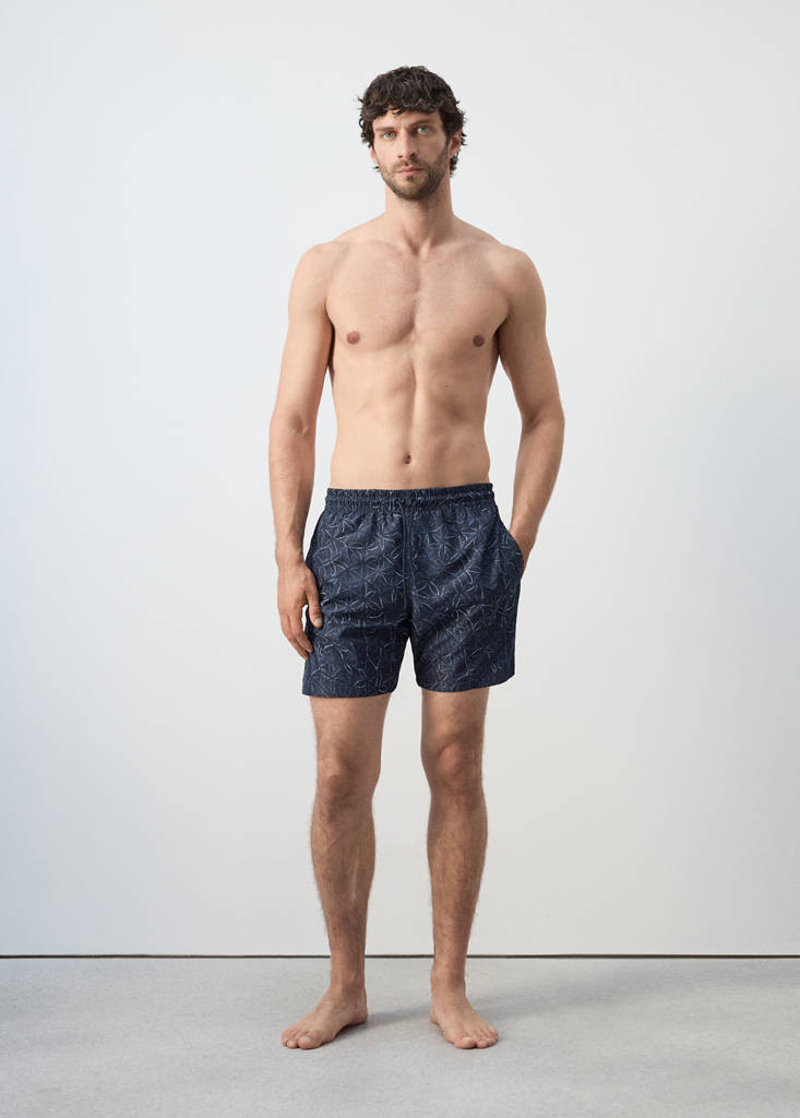 Printed swimsuit with drawstring navy - Man - M - MANGO MAN | Mango (US/MX/AU)