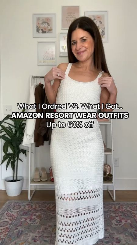 Crochet Dress (can also be worn as a coverup) - 45% off (15% promo, +30% coupon), under $18. Use code 15SS7TE3. Promo expires 4/25 
Orange Cut Out Dress- 60% off (50% promo, +10% coupon), under $21. Use code 50QWM3BV. Promo expires 4/28
Black Small Cut Out Dress- 45% off (25% promo, +20% coupon), under $25. Use code 251H2BOG. Promo expires 4/25 
White Skirt Set - 50% off (30% promo, +20% coupon), under $24. Use code 30LWPJV7. Promo expires 4/25 
I am wearing a size small in all styles, and find they all fit true to size. 

#LTKtravel #LTKSeasonal #LTKsalealert