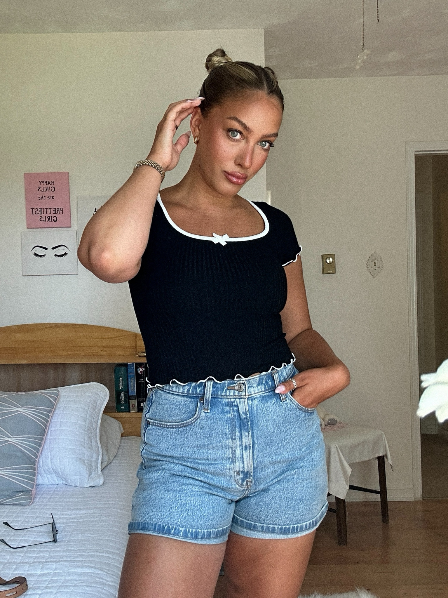 the cutest elevates basic 🎀 I’ll have bows on everything thanks 😉

Bows, Basic top, Denim shorts, Abercrombie denim


#LTKstyletip #LTKcanada #LTKsummer