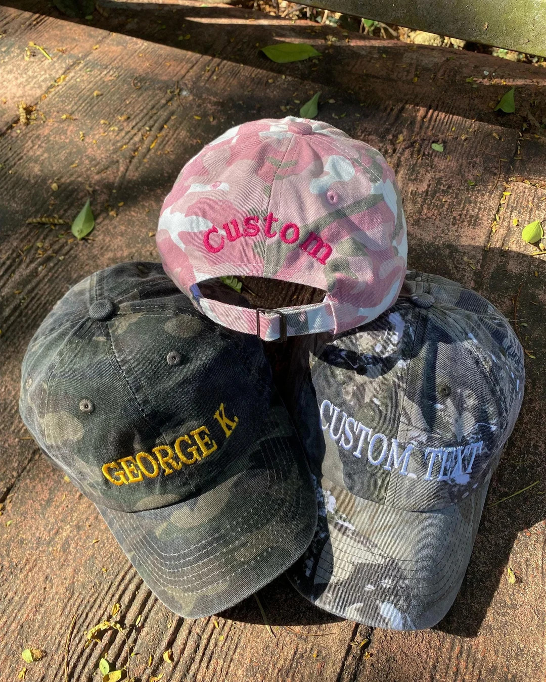Custom Embroidered Camo Hat, Personalized Text Logo Baseball Cap, Custom Dad Hat Gifts, Sorority ... | Etsy (US)