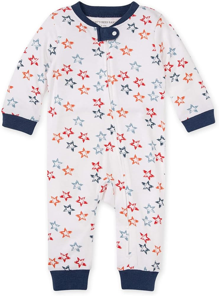 Burt's Bees Baby Baby Boys' Sleep and Play Pjs, 100% Organic Cotton One-Piece Romper Jumpsuit Zip... | Amazon (US)