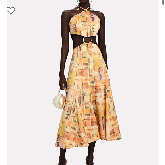 Cult Gaia Nadeesha Printed Cotton-Blend Midi Dress Size M | Poshmark