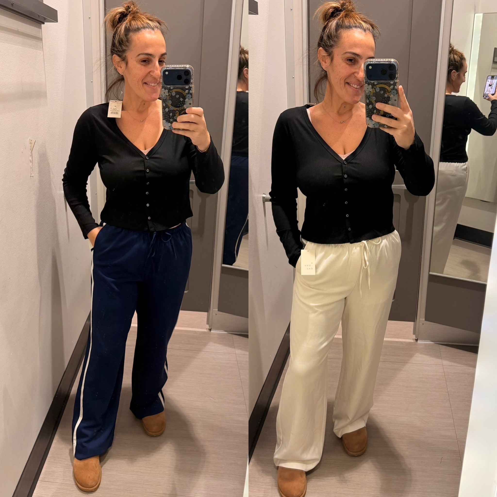 These Aritzia like pants are SO GOOD! SO Comfortable but look nice too! Have stretch to them and are a perfect fit in tts! (Medium!)  

#LTKootd #LTKWorkwear #LTKOver40