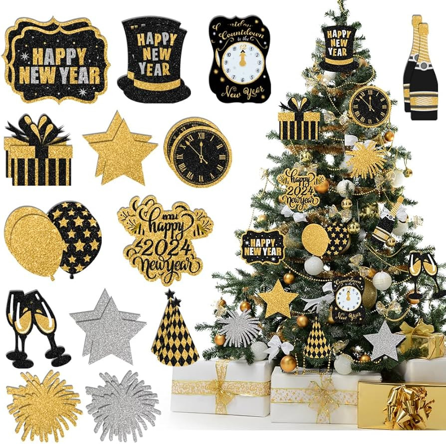 New Years Decorations New Years Eve Decorations New Years Party Decorations New Years Tree Decora... | Amazon (US)