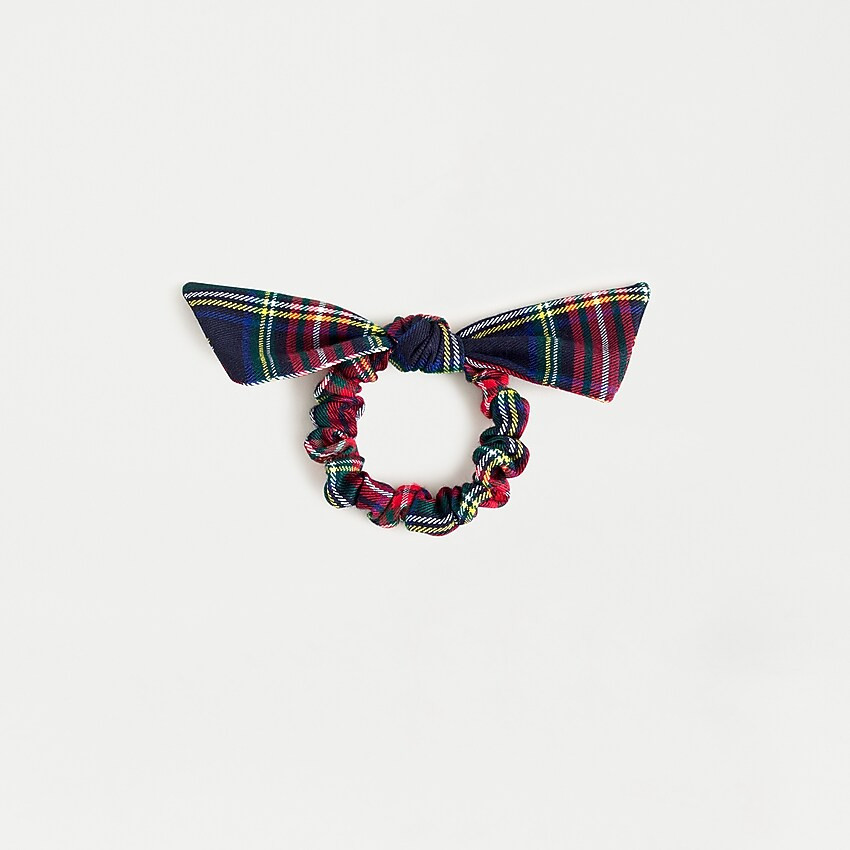 Bow scrunchie in Stewart tartan | J. Crew US