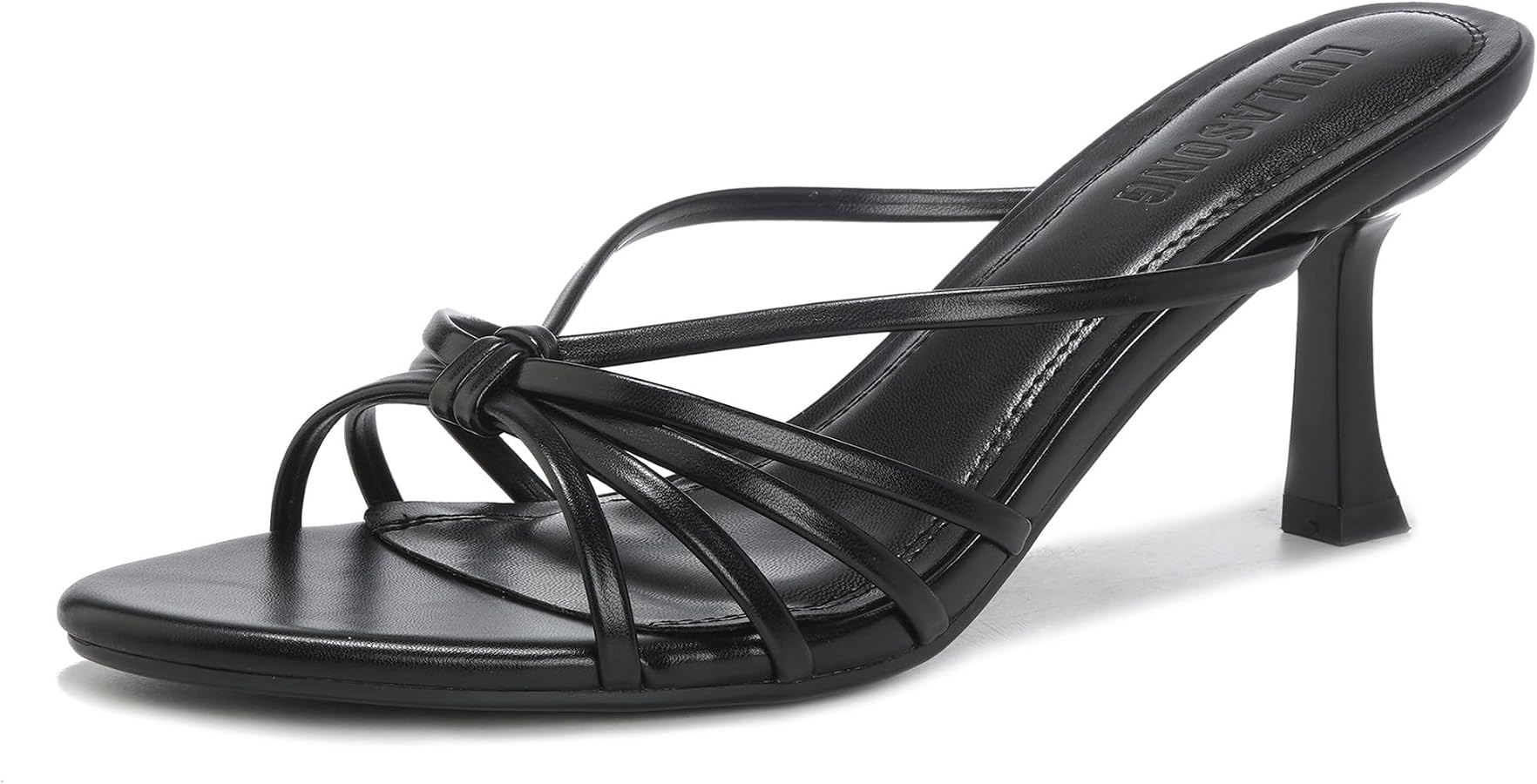 LULLASONG Kitten Heels Open Pointed Toe Slip On Heels Mid Heeled Sandals for Women | Amazon (US)